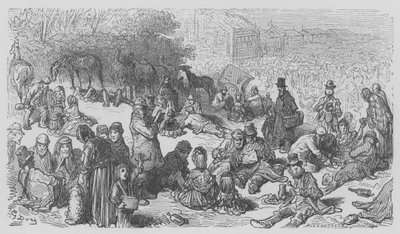 At the Derby, Lunch on the Grass by Gustave after Dore